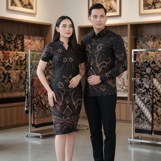 Batik Pasangan Batik Couple Sarimbit Mayangsari //Batik Couple  // Tunik Batik Lapis furing kain hal