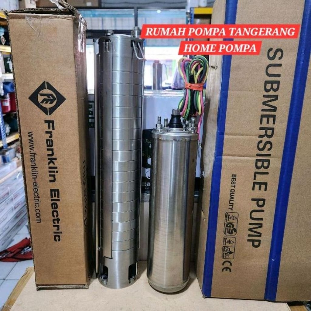 POMPA SATELIT FRANKLIN 2HP 1PHASE 4SP5/18 OUT PUT 1,5INCH PLUS CONTROL BOX ORIGINAL FRANKLIN