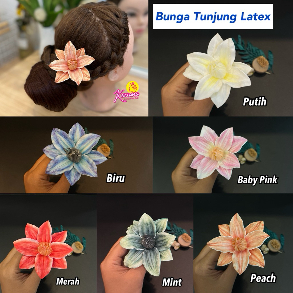 Bunga Tunjung Latex /Bunga Hairdo untuk sanggulan rambut