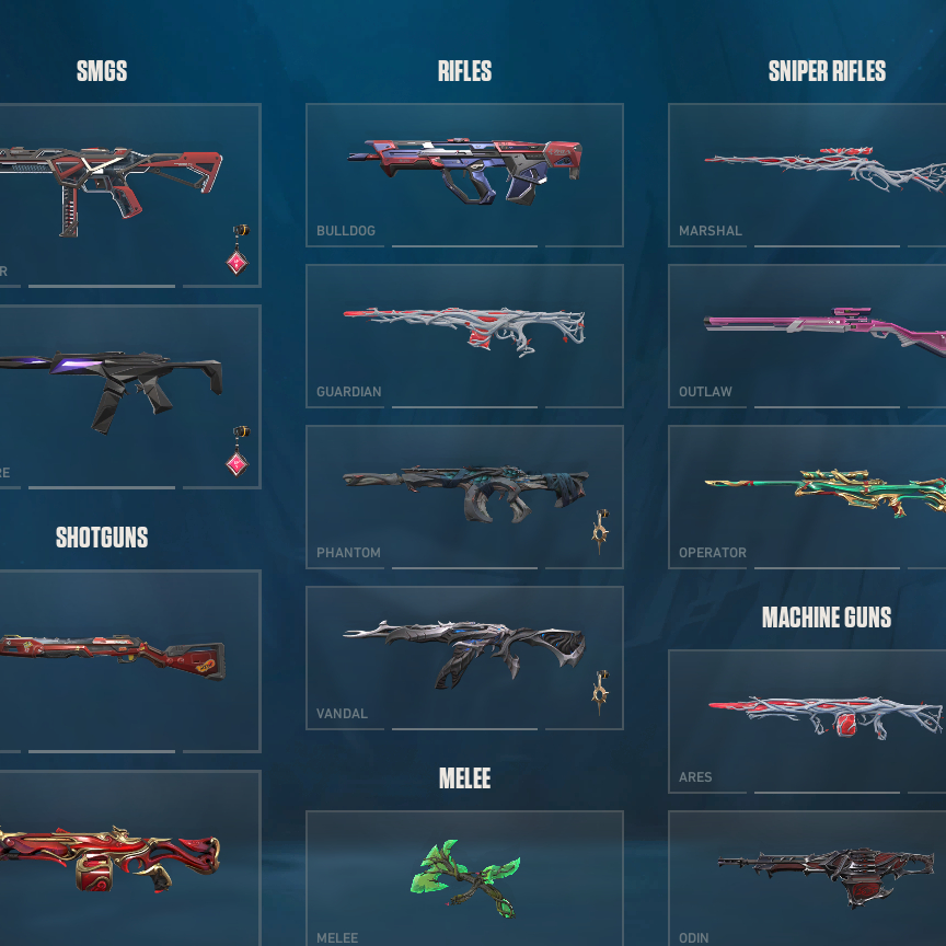AKUN VALORANT Full Skin Classic Ghost Sheriff Spectre Phantom Vandal OP Bundle