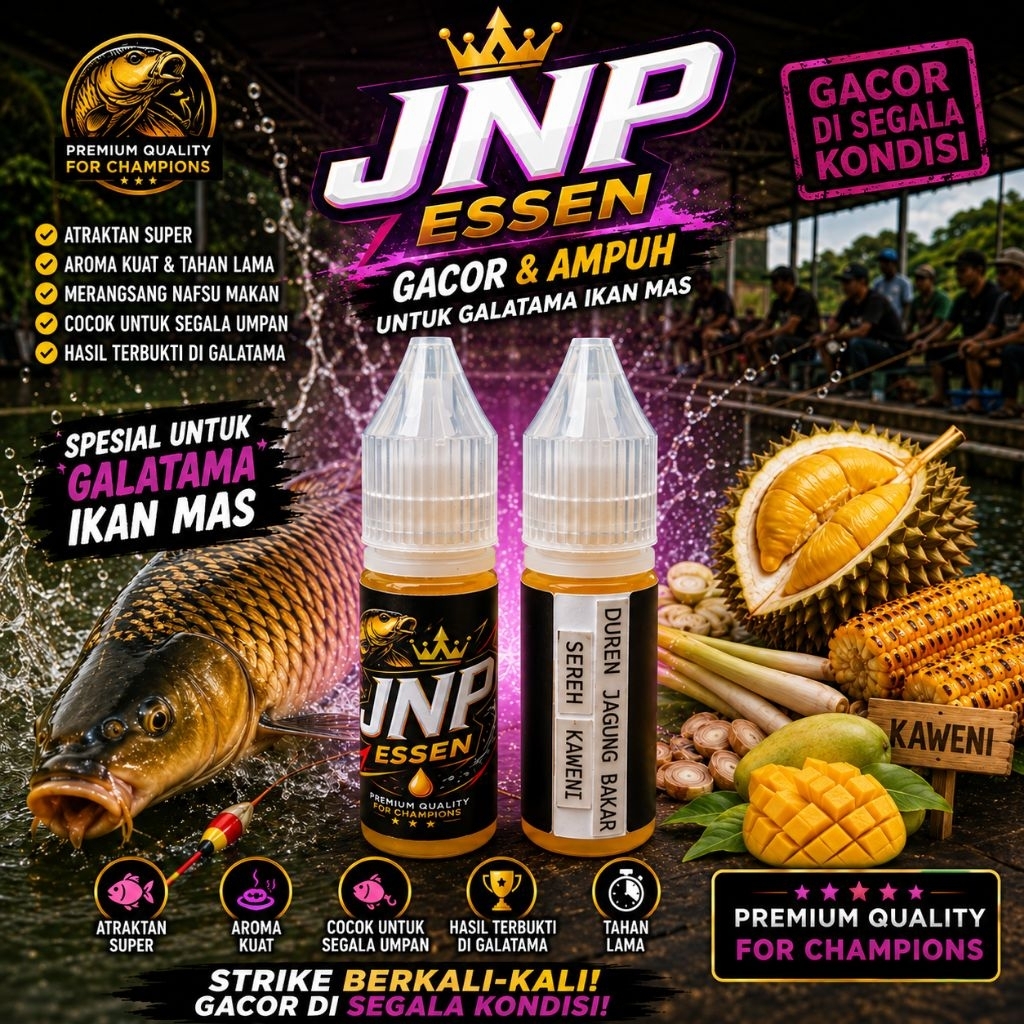 Essen ikan mas Babon Rame Harian esen Varian Durian Jagung Bakar sereh Kaweni Gacor Cepat Strike