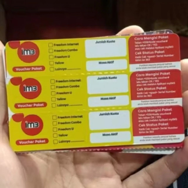 Voucher Kosong IM3 Indosat 3-in-1, Praktis dan Fleksibel vocher kosngan