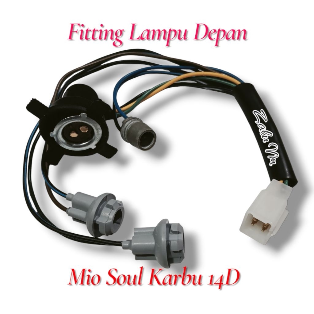 soket lampu depan Yamaha Mio soul karbu 14d kabel piting lampu depan Mio soul karbu