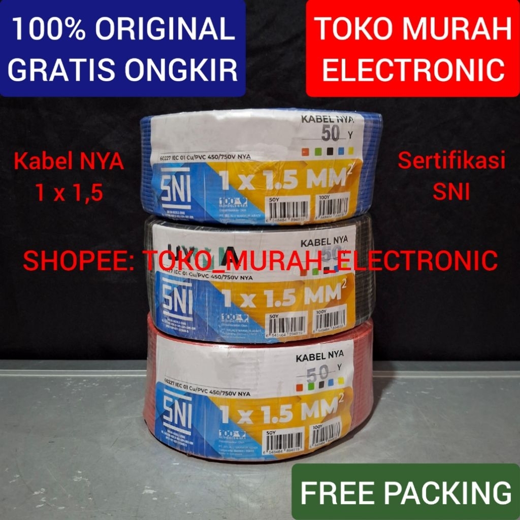 TME - Kabel NYA Dyma 1 x 1,5 SNI 1 Roll Isi 45 Meter