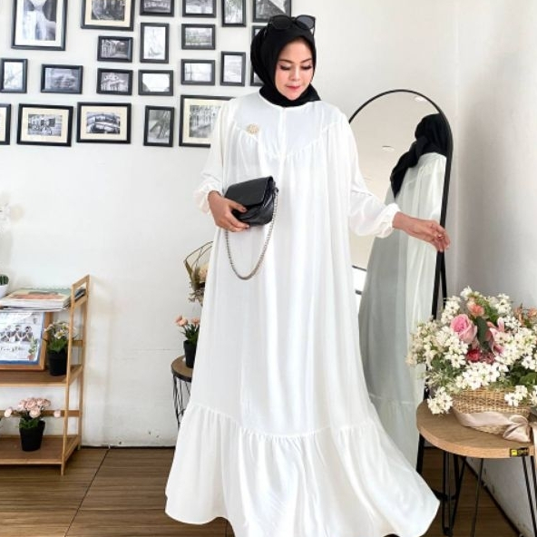 Baju Gamis Jumbo Mewah Ld 140 Ld 130 XXXL Sampai XXXXL Jenna