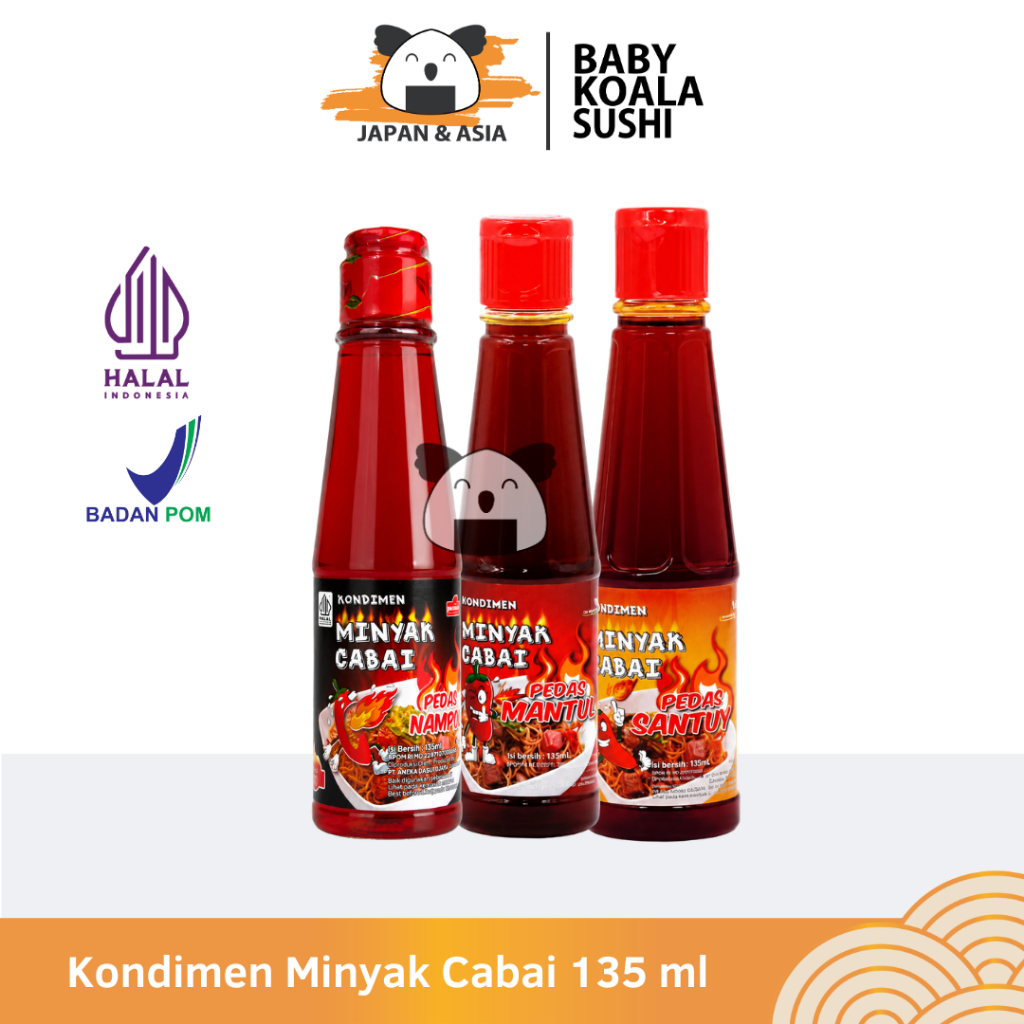 KONDIMEN MINYAK CABAI SPICY 135 ml Halal | Santuy Mantul Nampol | Chili Oil