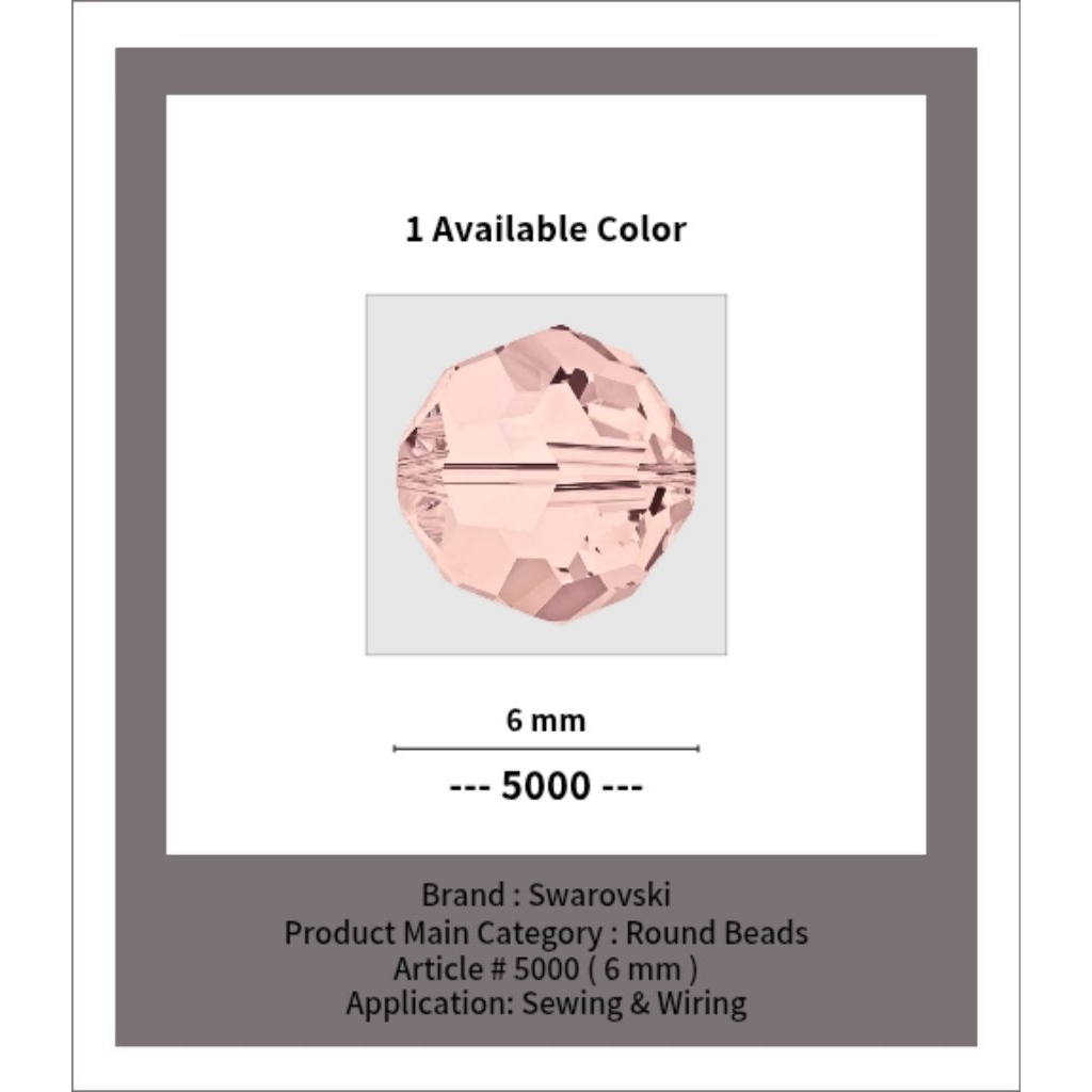 SWAROVSKI™ - 6 MM Round Beads - Article # 5000 - Swarovski Crystal - Swarovski Kristal - Crystal Swa