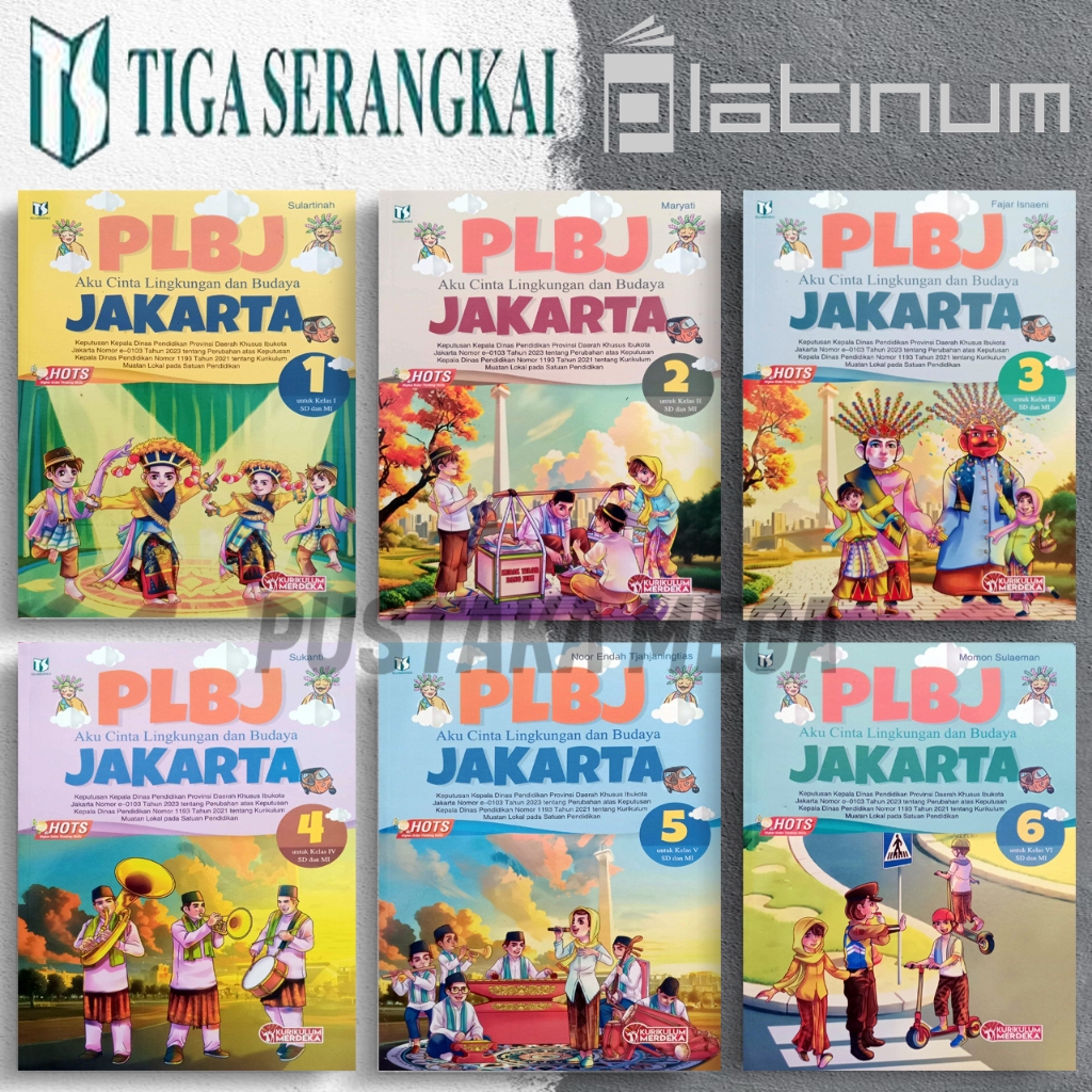 BUKU PLBJ SD/MI KELAS 1 2 3 4 5 6 TIGA SERANGKAI - AKU CINTA LINGKUNGAN DAN BUDAYA JAKARTA