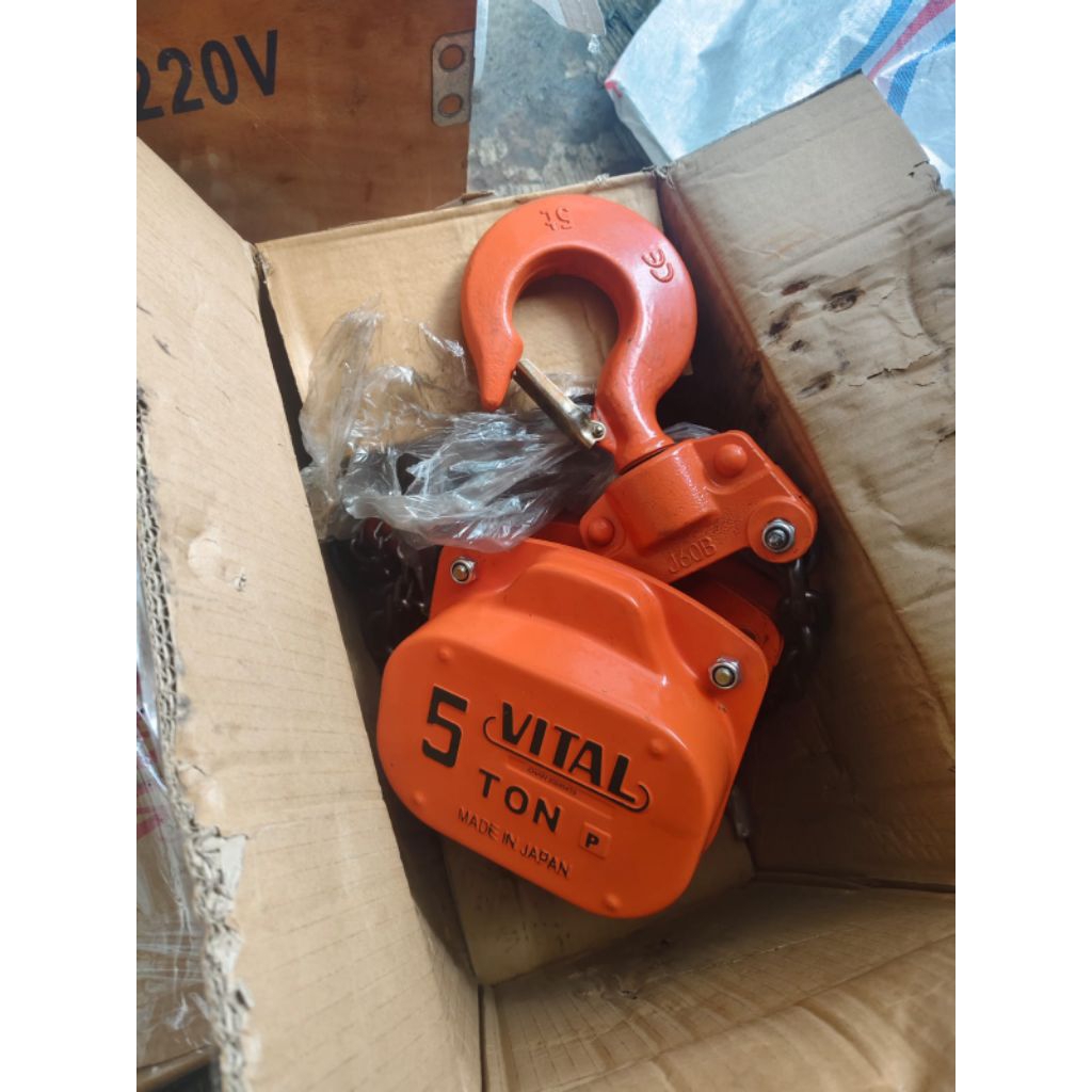 Chain Block TAKEL 5 Ton x 5 Meter merek VITAL