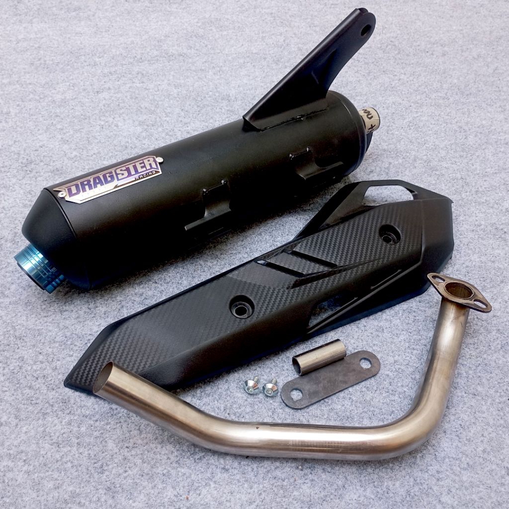 knalpot standar racing moncong kou biru beat fi / beat street / beat deluxe / scoopy / beat karbu / 