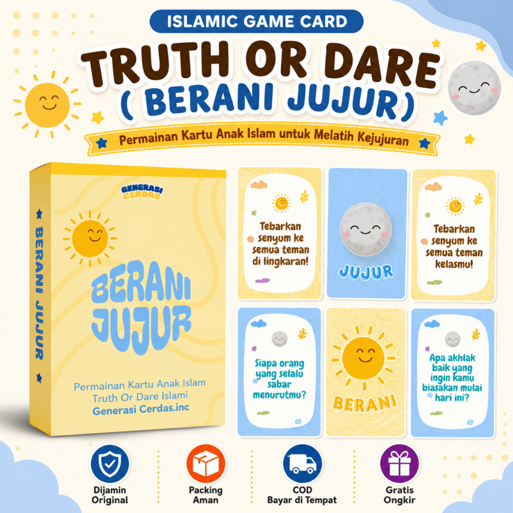 Game Card Islami - Truth or Dare - Berani Jujur - Pengembangan Moral Anak