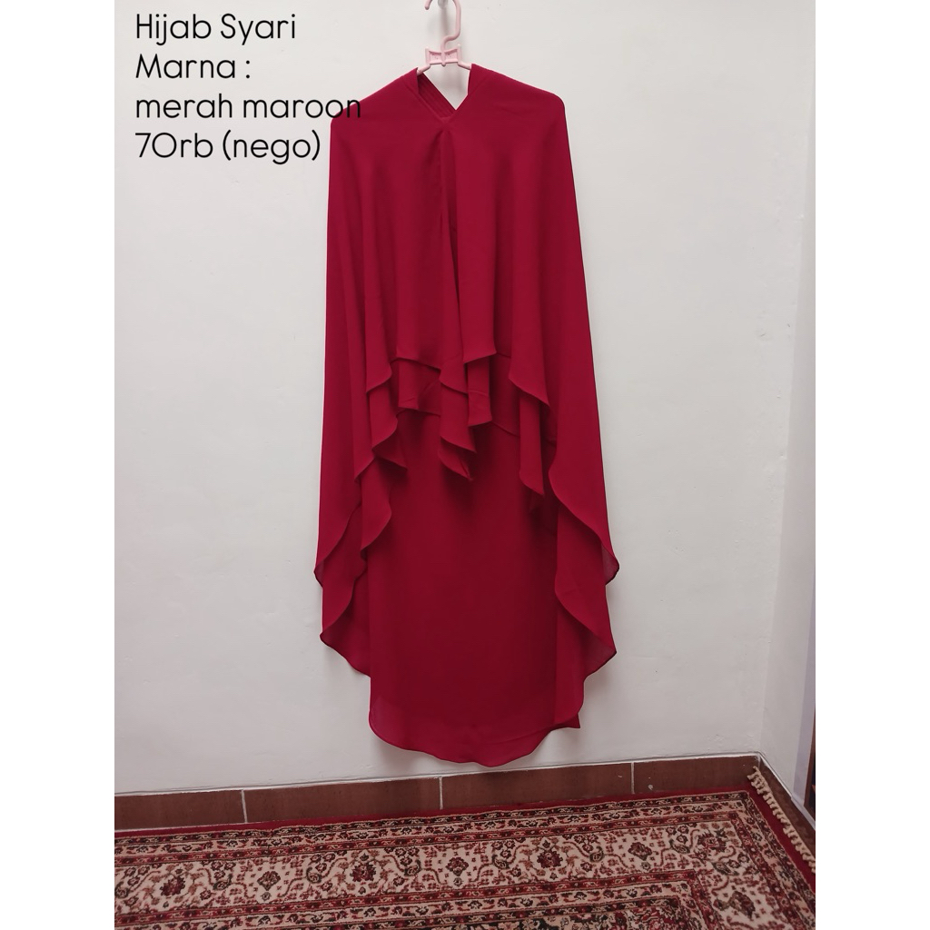 Preloved Hijab Syar’i Merah Maroon