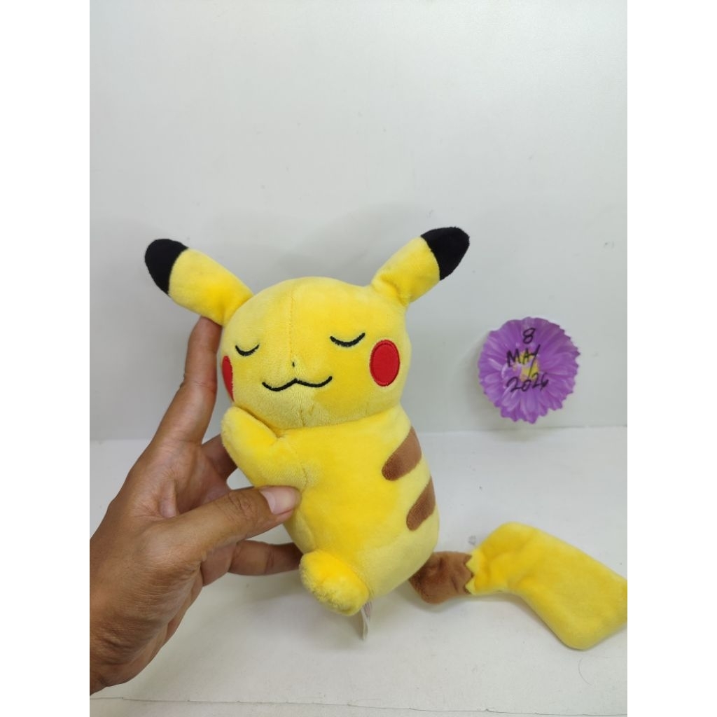 boneka pikachu sleep pokemon pikachu original pokemon