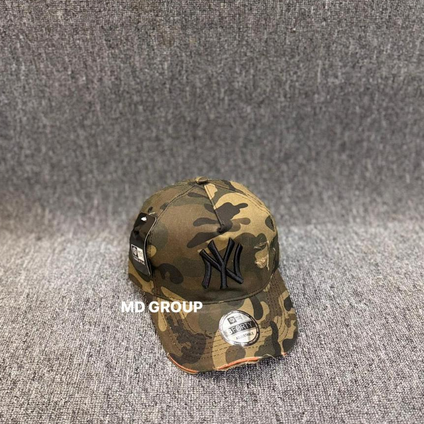 Topi NY Yankees Army Camo Premium Adjustable Baseball Caps Streetwear Fashion Unisex