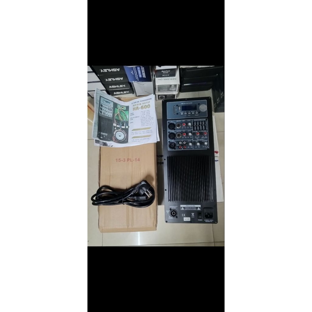 Mesin Speaker Aktif / Power Kit Aktif HA-600 / 15-3 PL-14 USB -- 1000 Watt