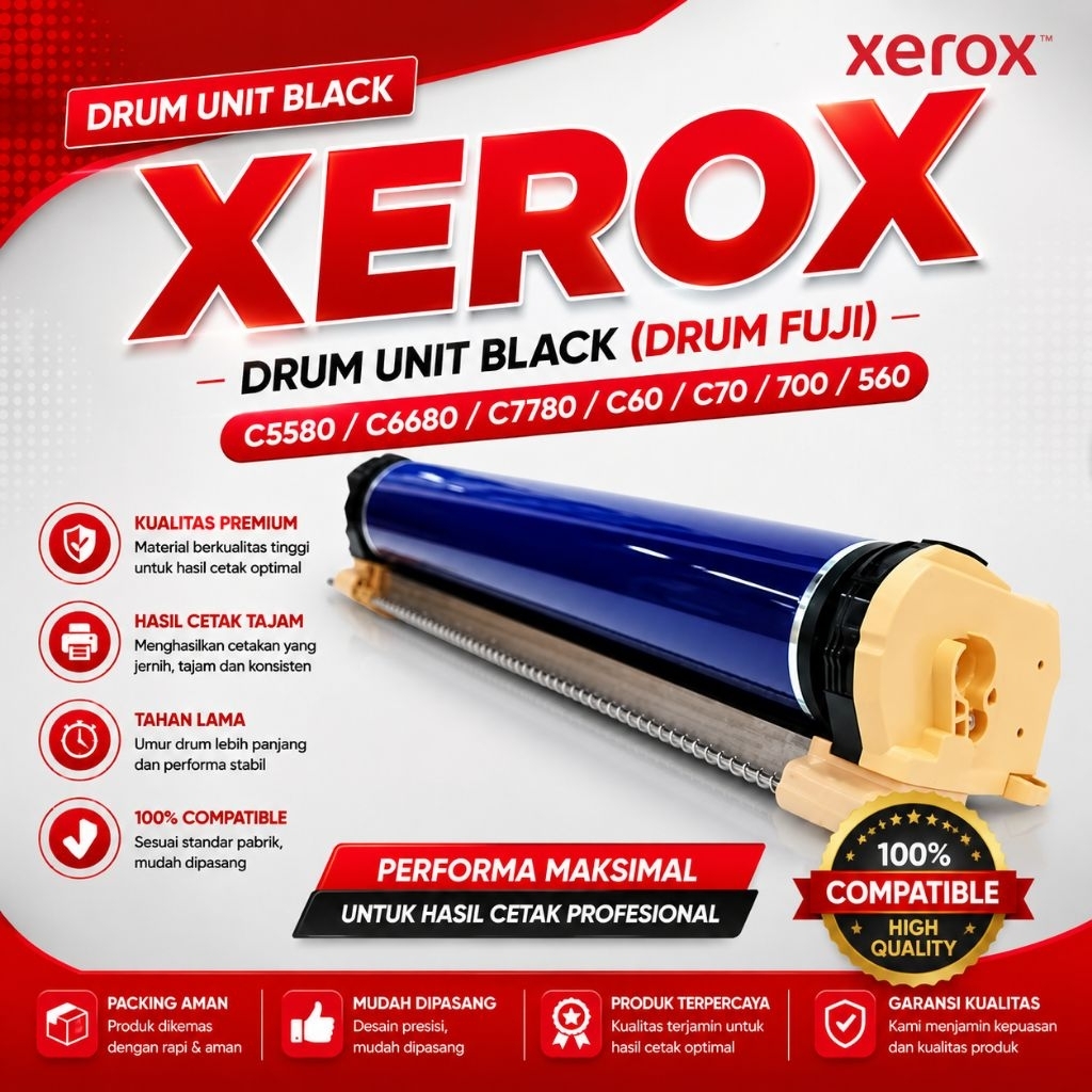 DRUM UNIT Black Xerox C5580/C6680/C7780/C60/C70/700/560 (DRUM FUJI)
