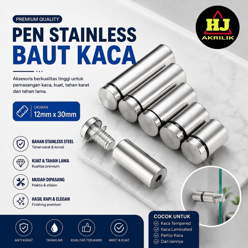 Pen akrilik 12x30/baut pen iklan acrylic