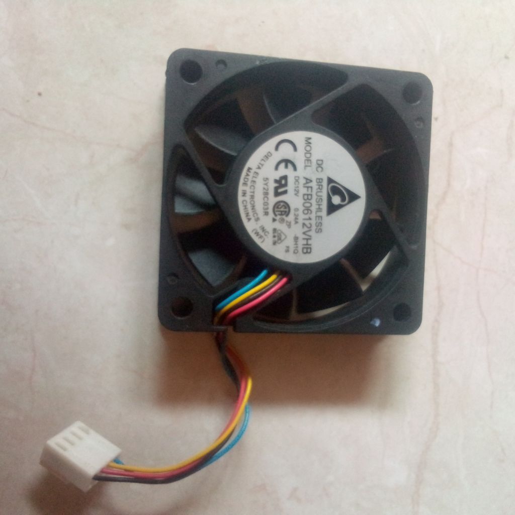 FAN 6CM ORIGINAL DELTA AFB0612VHB 12V 0.24A 4PIN GARANSI