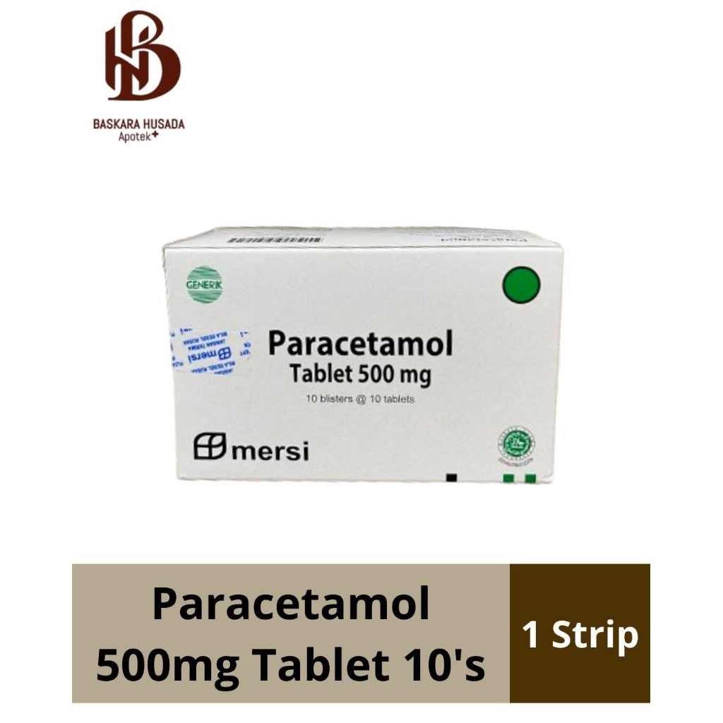 Paracetamol Mersi 500 mg 10 Tablet - Obat Demam dan Nyeri Ringan