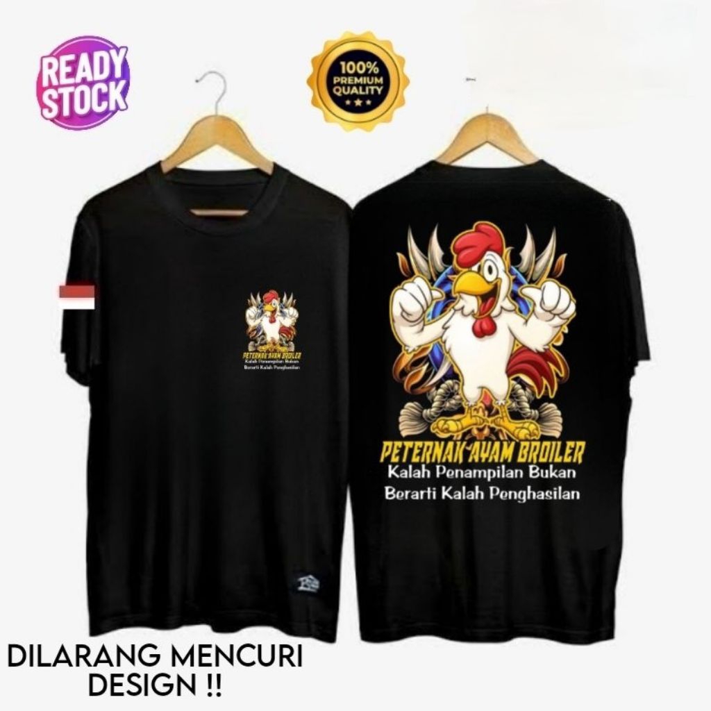 KAOS TSHIRT PETERNAK AYAM BROILER NEW//KAOS PETERNAK MUDA
