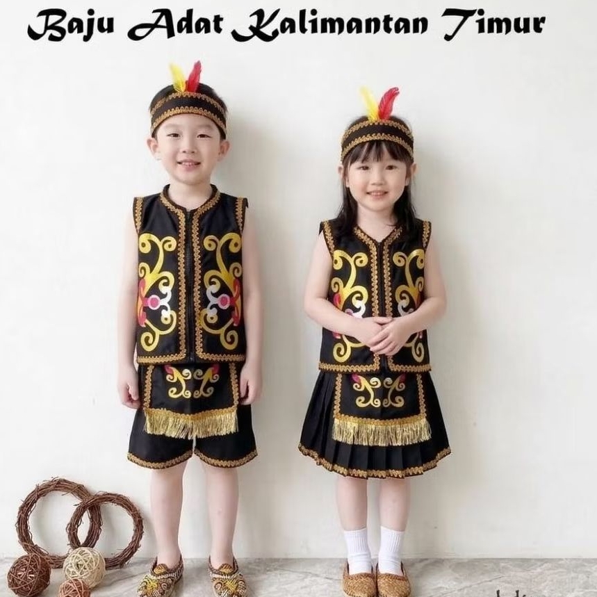baju dayak anak/kostum dayak anak/baju adat kalimantan anak/baju dayak anak
