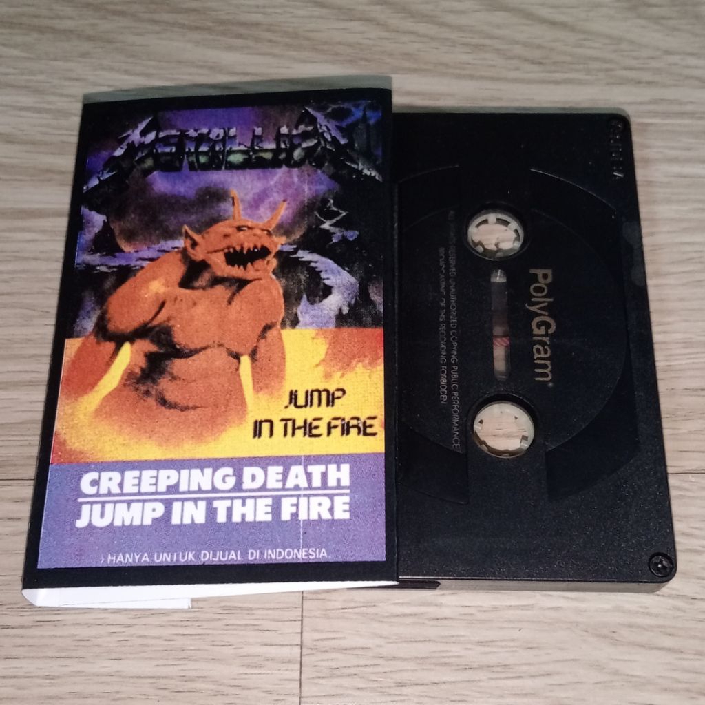 Kaset Metallica - Creeping Death / Jump In The Fire (COVER REPRO ISI ORI)