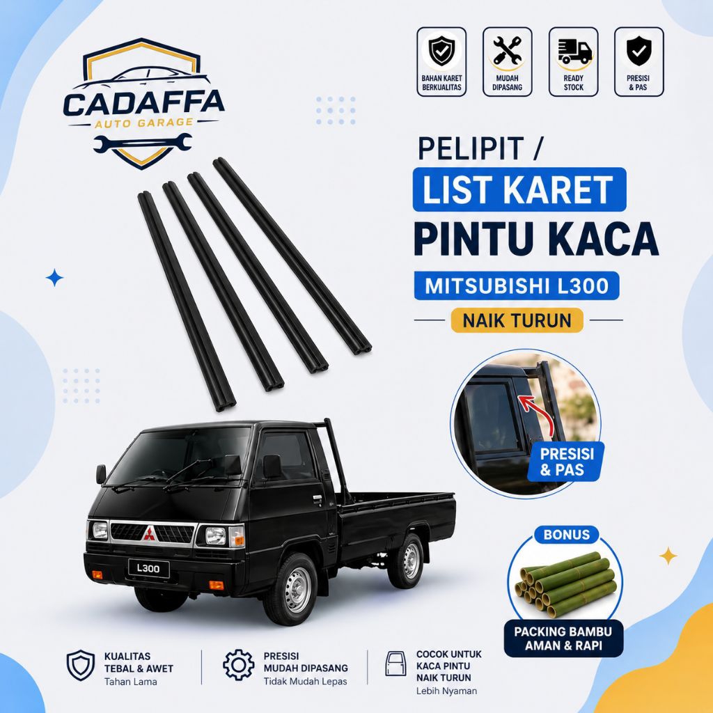 Pelipit karet pintu kaca mobil mitsubishi L300