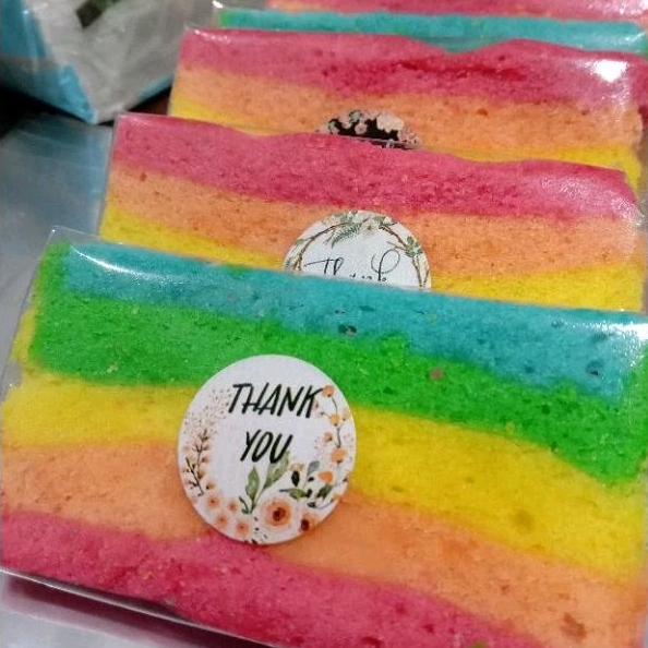 RAINBOW CAKE POTONG(MIN 30)