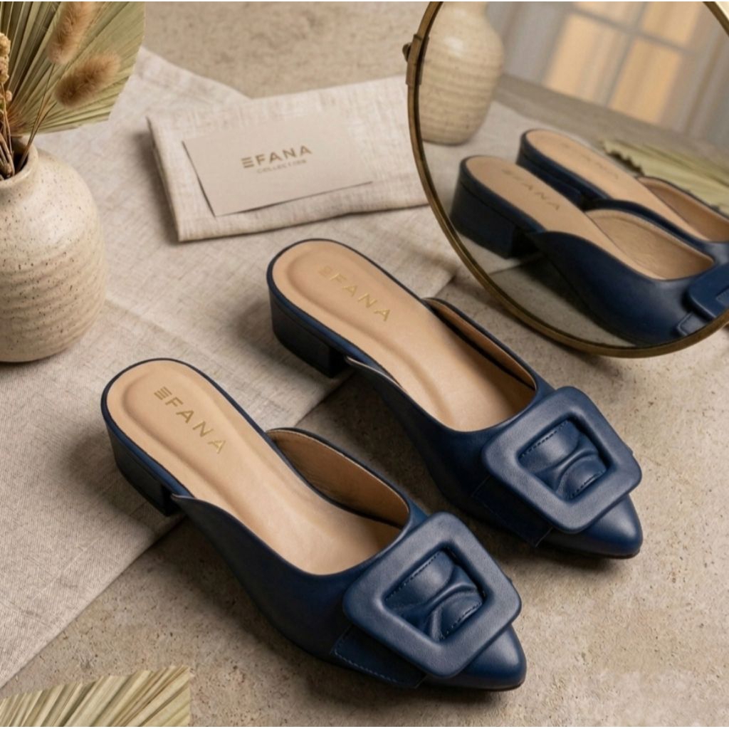 Mules Wanita / Heels Selop / Sepatu Selop Wanita Hak Tahu pb 02