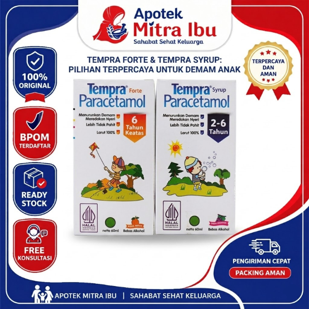 TEMPRA SIRUP - Paracetamol Obat Penurun Demam Anak