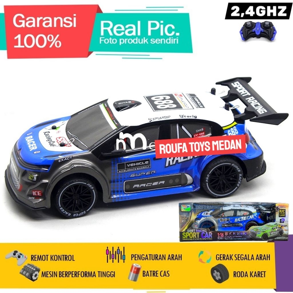 MOBIL RC DRIFT  RALLY WRC SKALA 1:16 2,4GHz MABAR BARENG/ MOBIL REMOTE DRIFT RACING MINI RALLY MURAH
