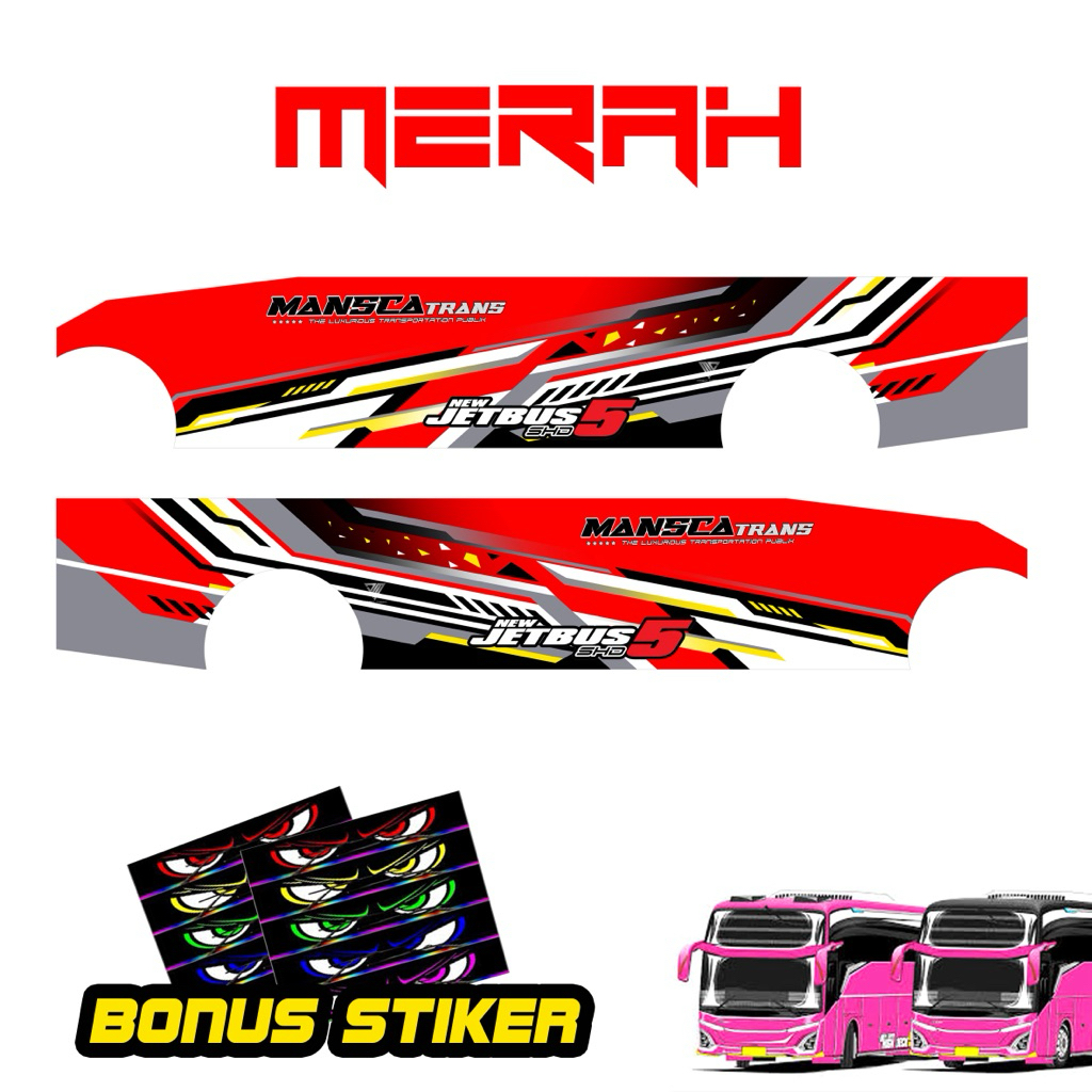 Stiker Livery Miniatur Bus RKC/Stiker Bus RKC Mansca Trans