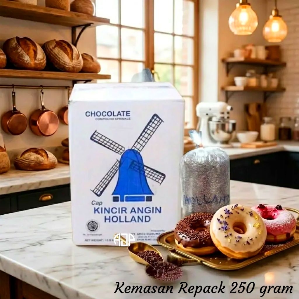 Meses / Mesis Chocolate Compound Cap Kincir Angin Holland | Kemasan Repack 250 gram