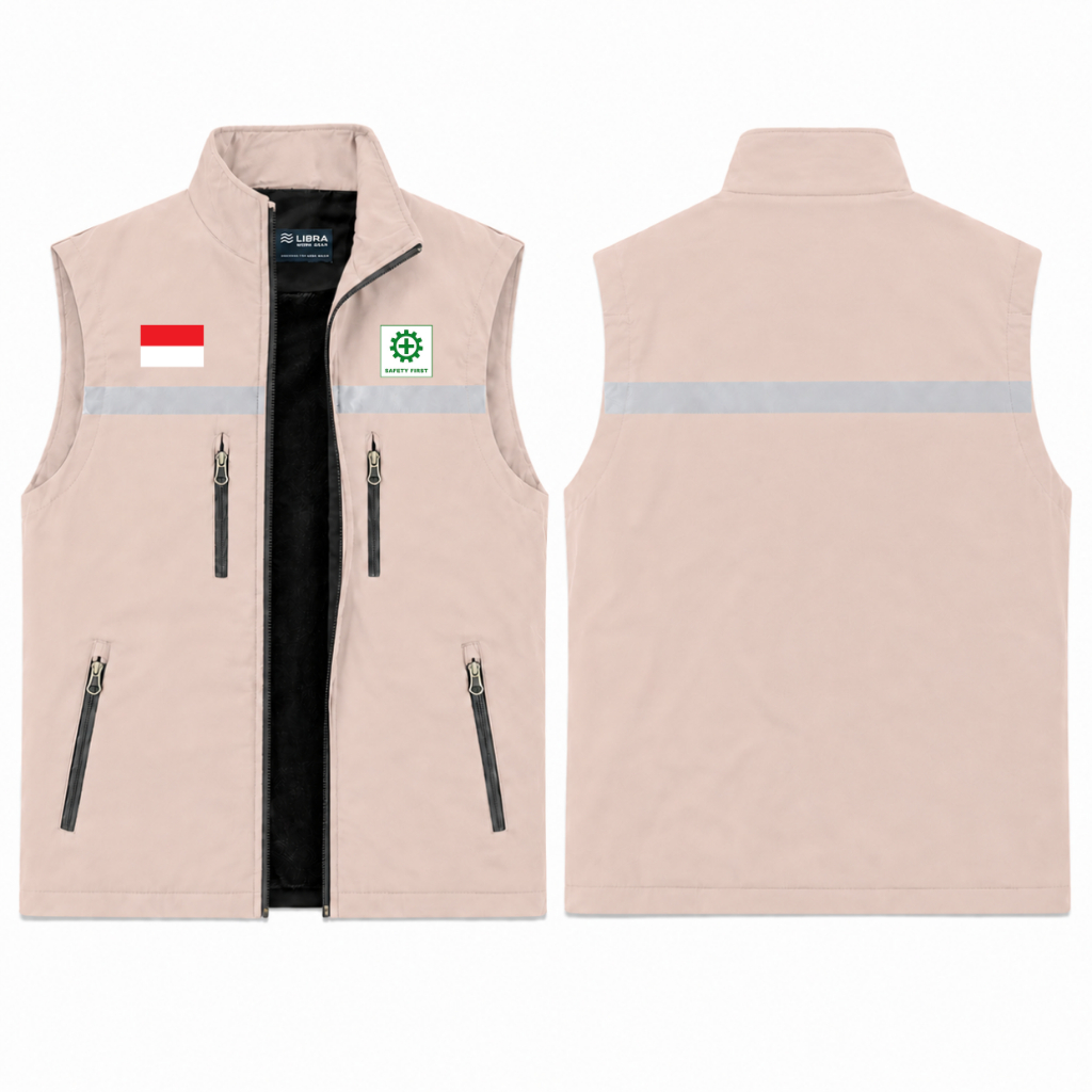 Libra  Rompi Safety Proyek Lapangan / Rompi Taslan Safety K3 / Rompi Safety Tactical / Rompi Kerja L