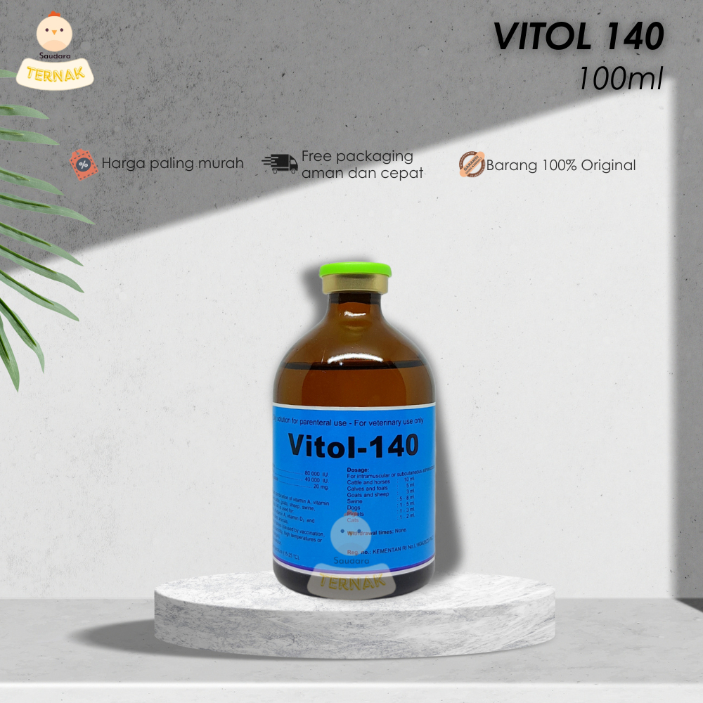 Vitol 140 100 ml Vitamin ADE Hewan Sapi TMC Produktifitas Fertilitas