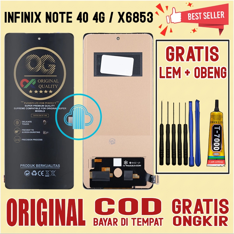GRATIS LEM OBENG LCD TOUCHSCREEN INFINIX NOTE 40 4G / X6853 LAYARSENTUH INFINIX NOTE SERIES ORIGINAL