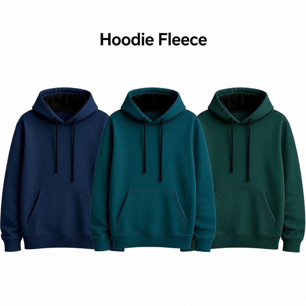 Hoodie Fleece Tebal|Hoodie Polos|Pria-Wanita