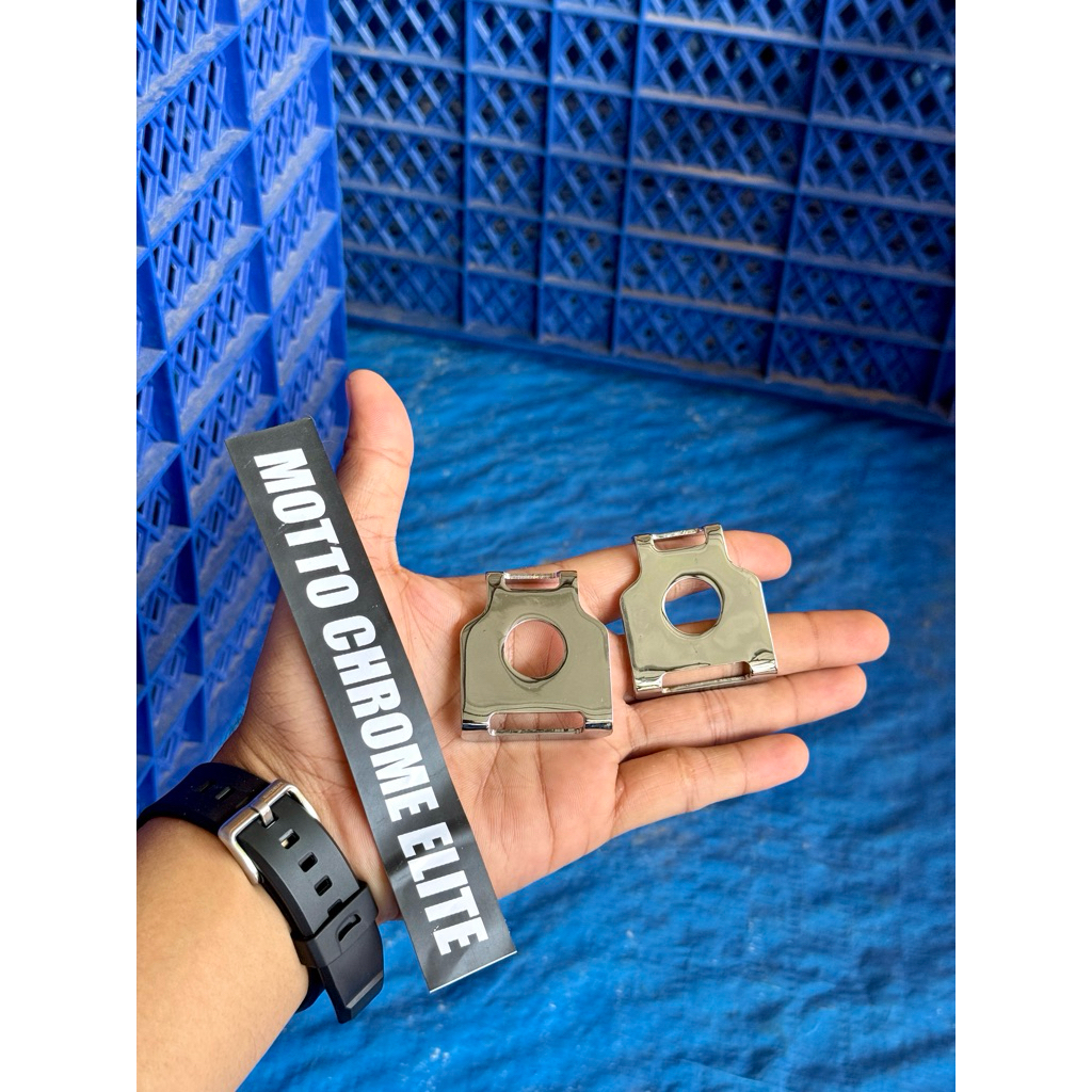 PLAT AREM KAZE KANAN KIRI CHROME / KLEM AREM KAZE RING AREM KAZE KANAN KIRI CHROME CRUM KROM CROME