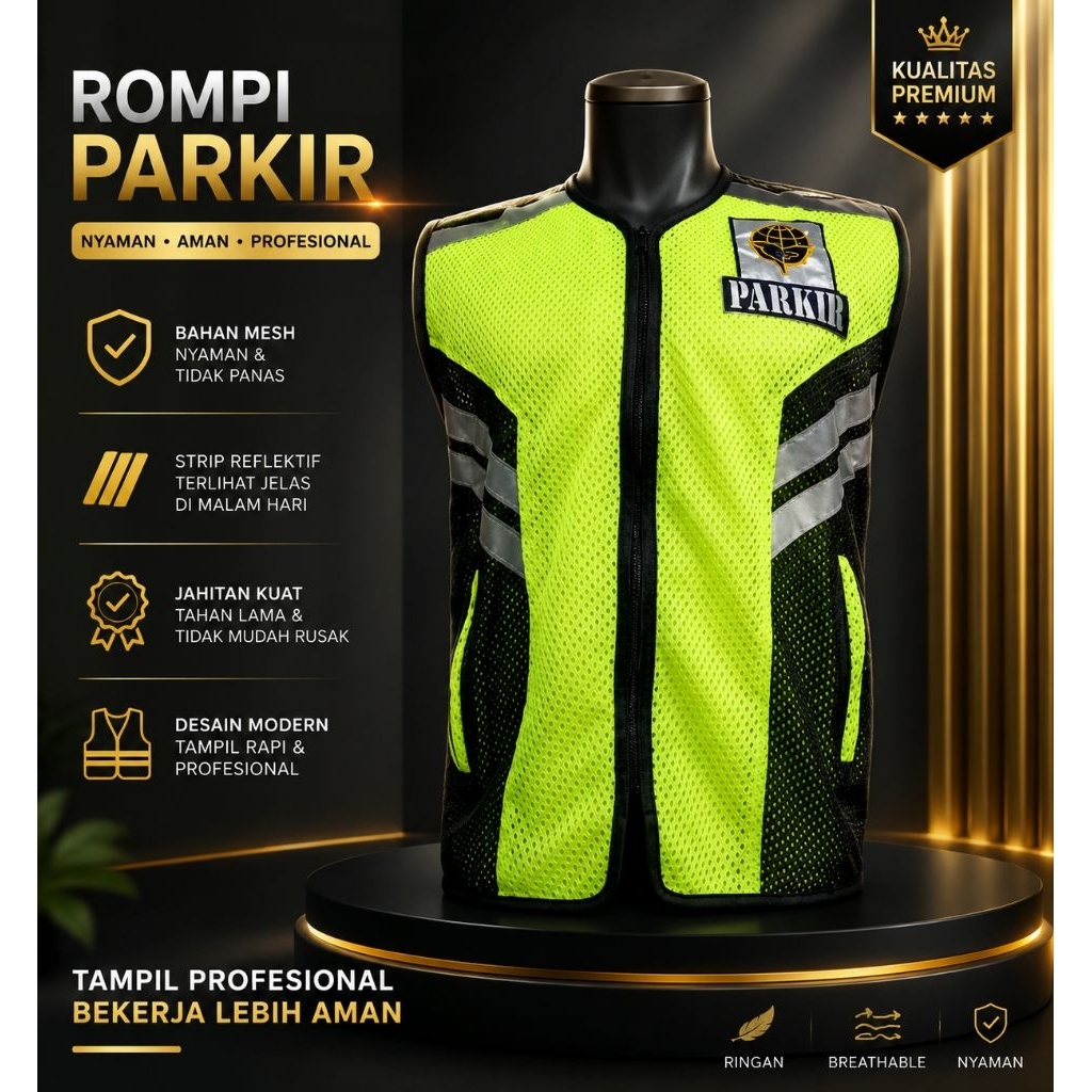 ROMPI PARKIR-ROMPI PETUGAS PARKIR WARNA HIJAU