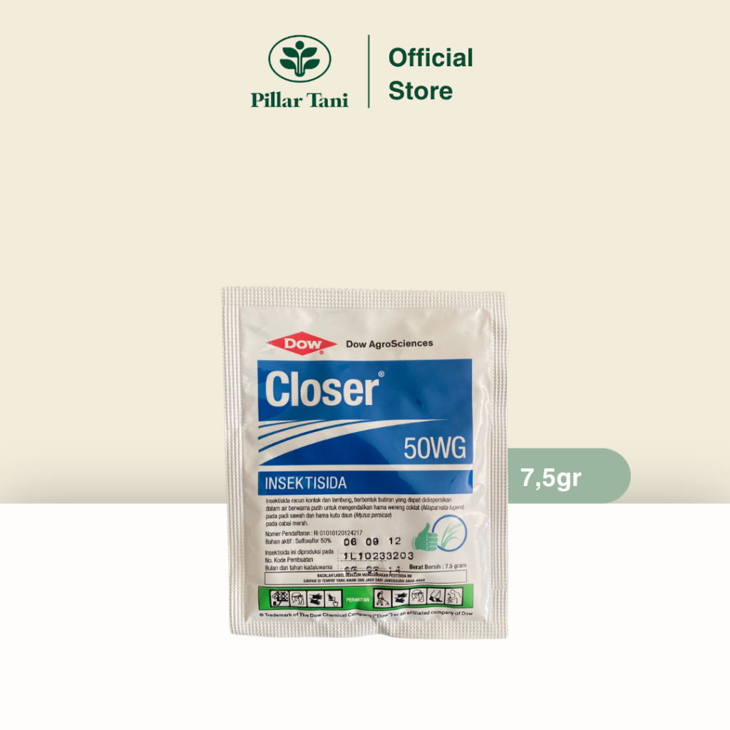 INSEKTISIDA CLOSER 50 WG 7,5 GR - PENGENDALI HAMA