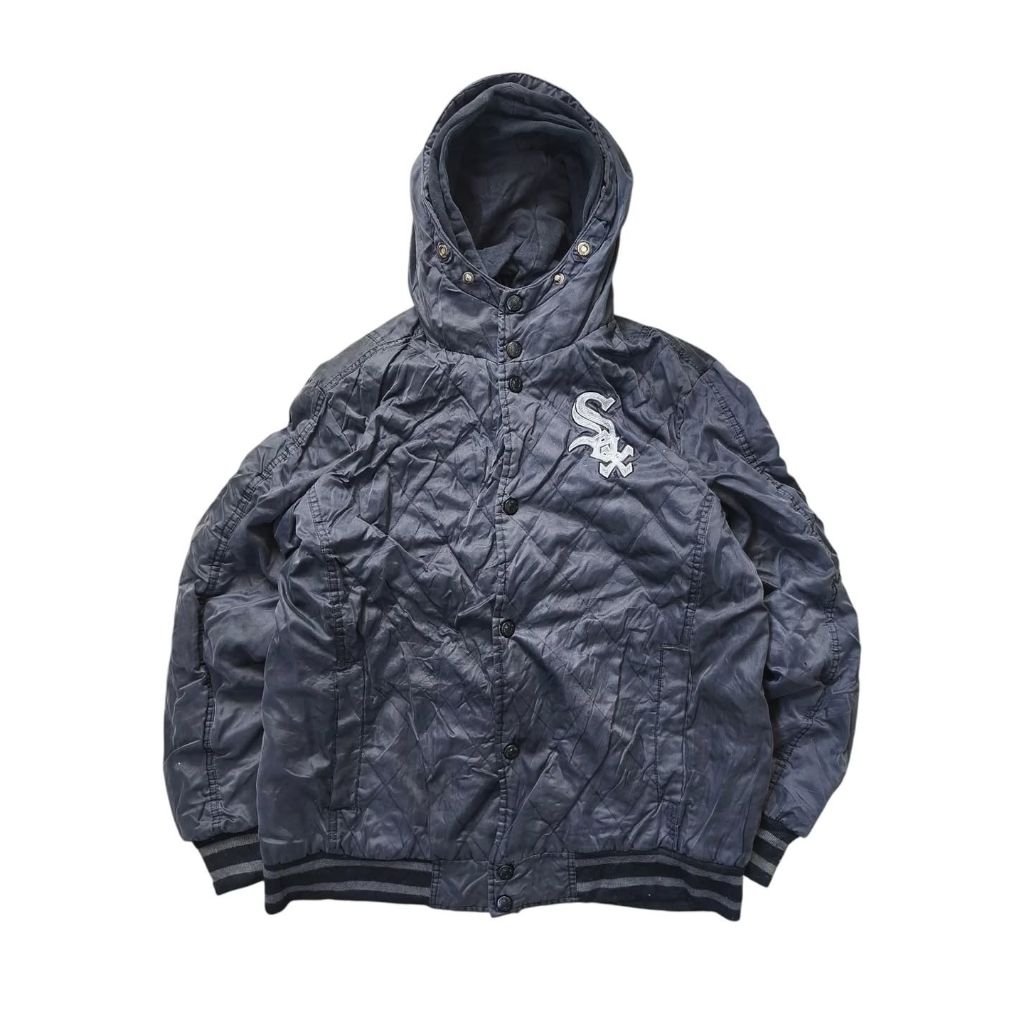 MLB - WHITE SOX - Jaket Puffer Jaket Puffer Pria Dark Navy Size XL