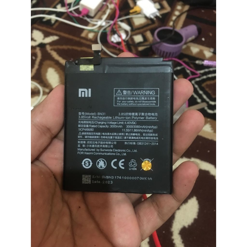 Baterai BN31 xiaomi redmi note 5a pro prime mi 5x mi A1 S2 copotan