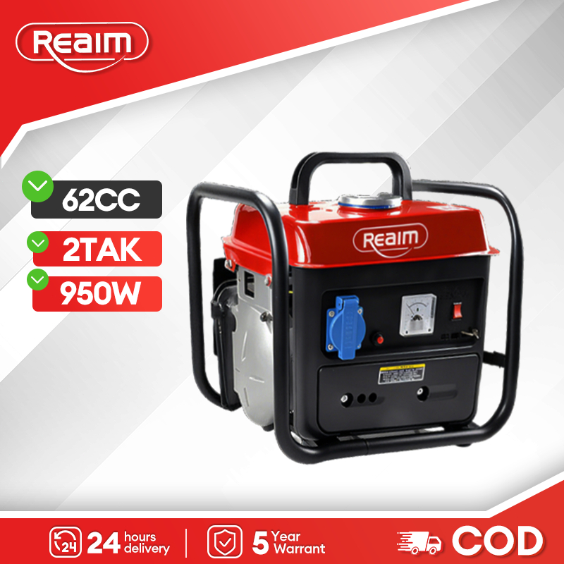 REAIM Genset 2TAK 650W Genset mini portable untuk Rumah Tangga Outdoor Bensin