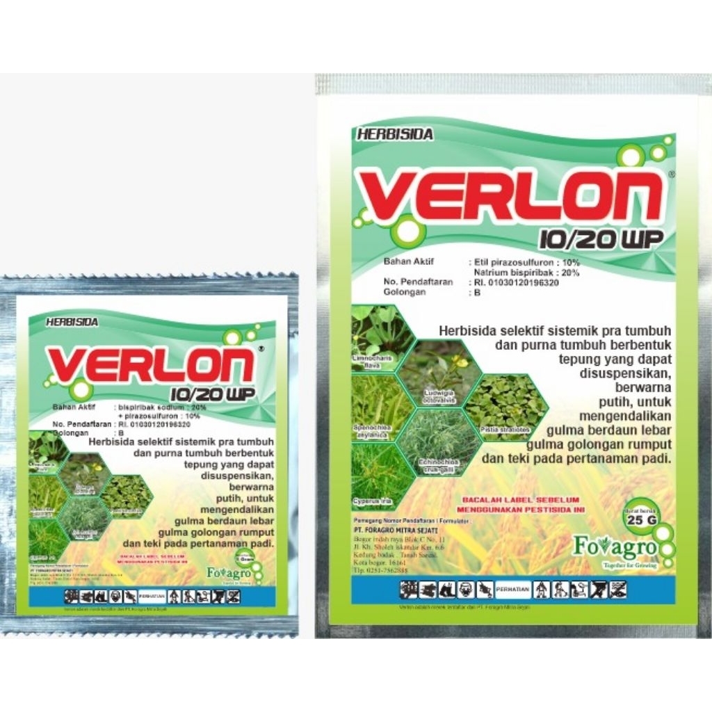 Herbisida selektif Verlon 30 WP @25 gr