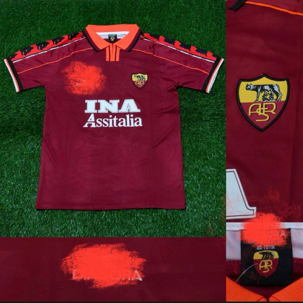 Jersey Kaos Baju Sepak Bola AS Roma Home Away 3rd Third Retro Klasik Classic Jadul Lawas Vintage Ser