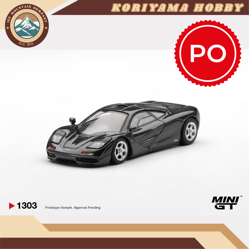 Mini GT 1303 McLaren F1 Blue Black Metallic MiniGT