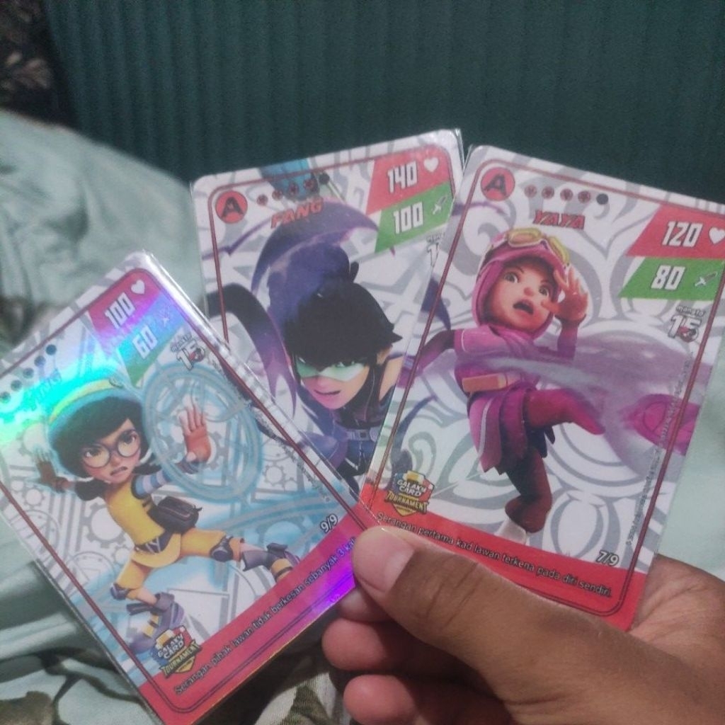 bundling 3 kartu boboiboy pek galaxy card tournament