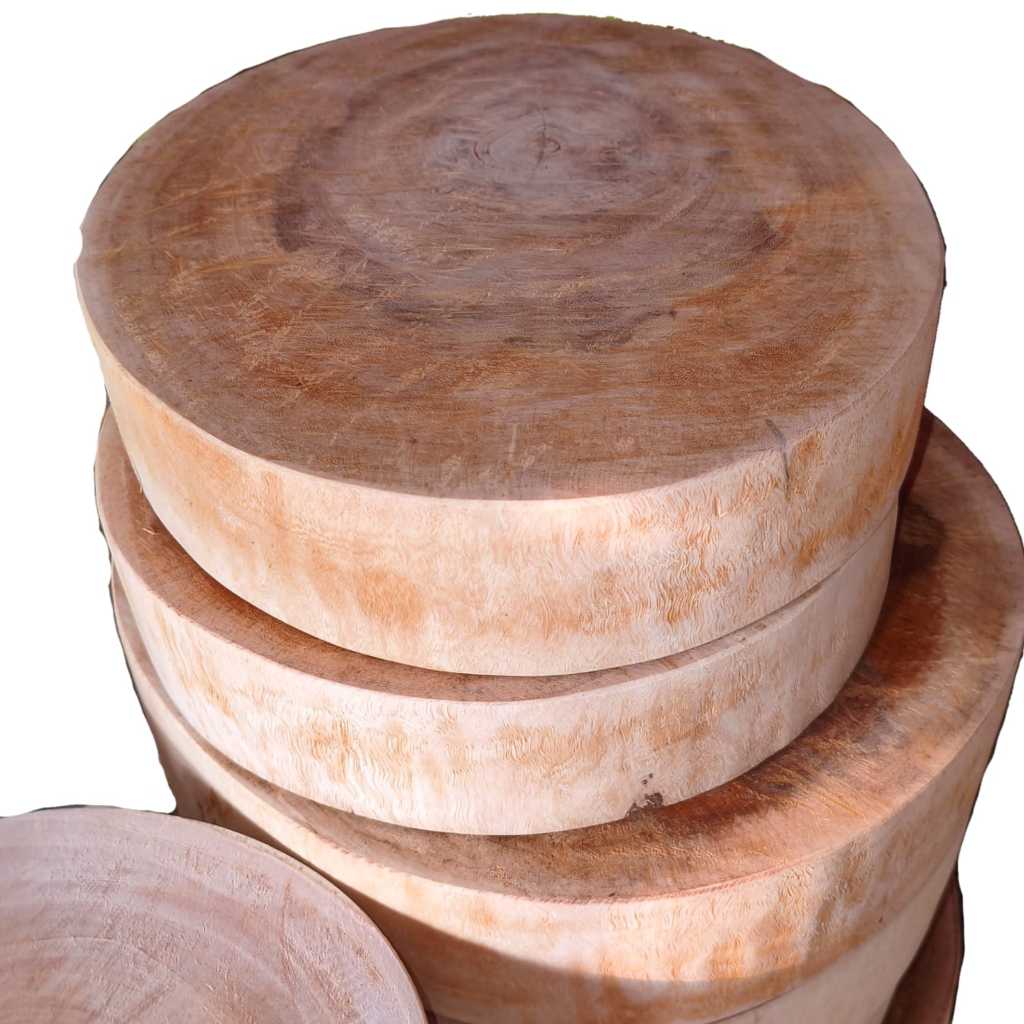 Talenan kayu Asem besar 40cm/talenan kayu asem bulat