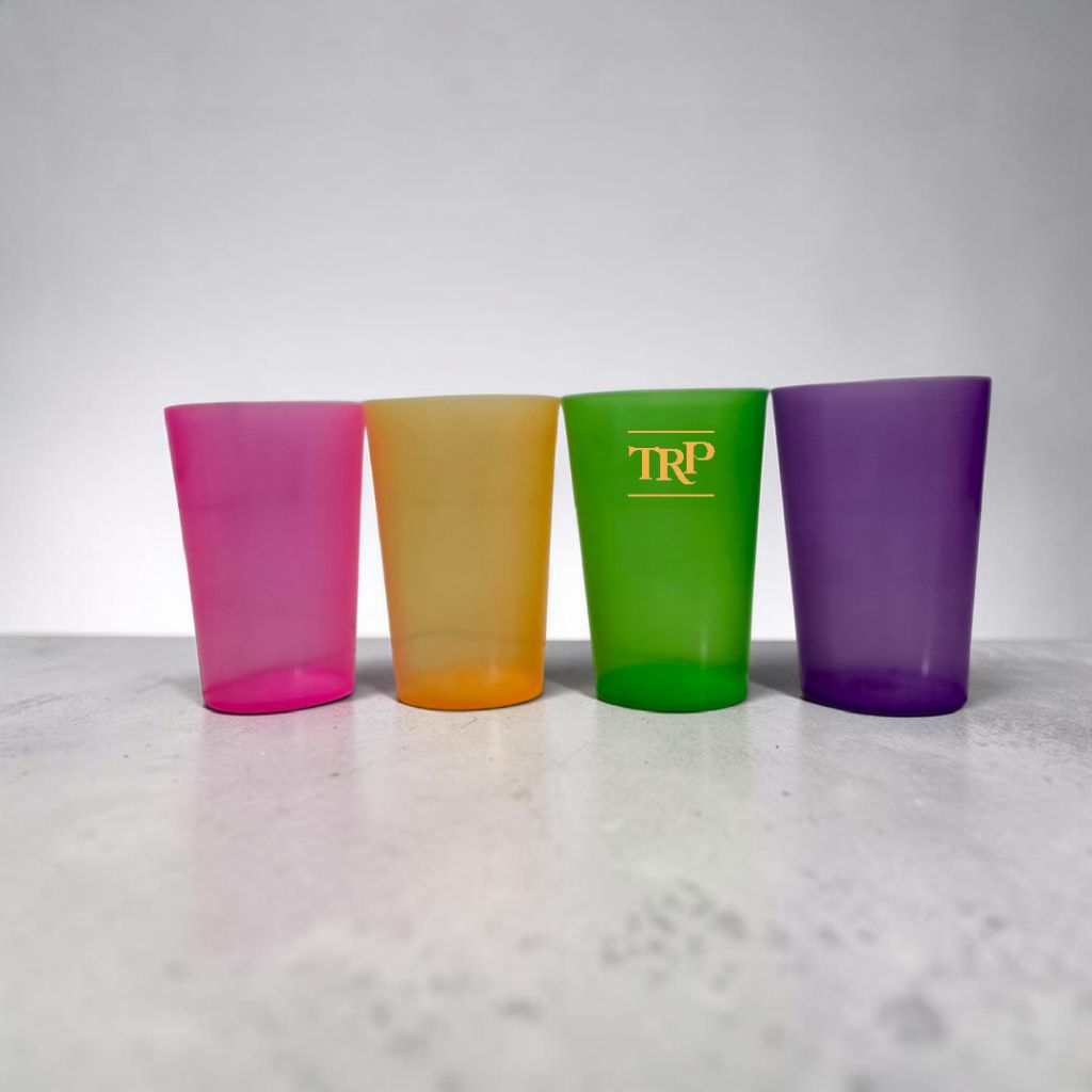 GROSIR 1 Lusin (12 pc) Gelas Plastik Warna Warni Transparan Murah