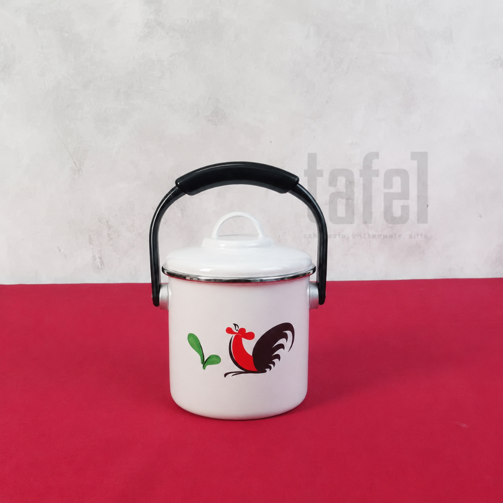 KEDAUNG Rantang Ayam Jago Kukuruyuk Enamel Single